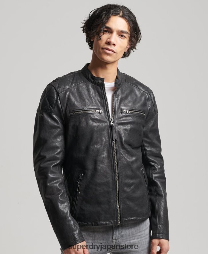 モトレーサージャケット 男性 Superdry 衣類 黒 2J62PZ4776