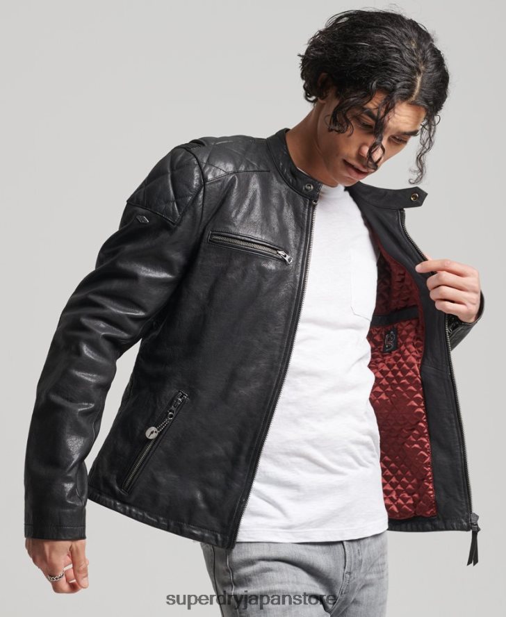 モトレーサージャケット 男性 Superdry 衣類 黒 2J62PZ4776