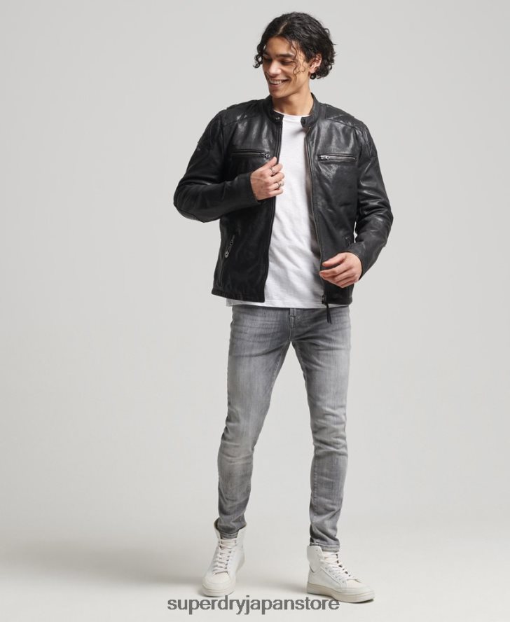 モトレーサージャケット 男性 Superdry 衣類 黒 2J62PZ4776