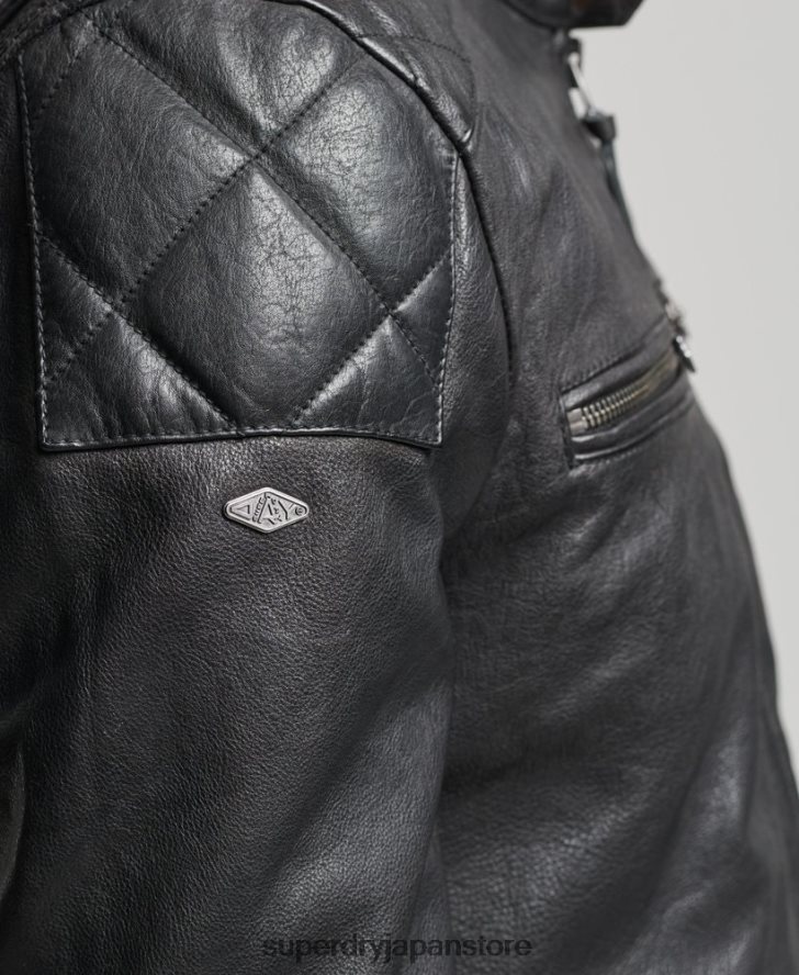 モトレーサージャケット 男性 Superdry 衣類 黒 2J62PZ4776