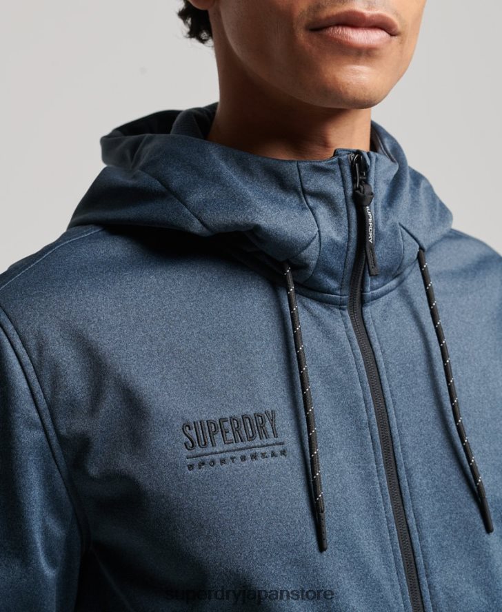 ハイテクソフトシェルトラックジャケット 男性 Superdry 衣類 海軍 2J62PZ4777