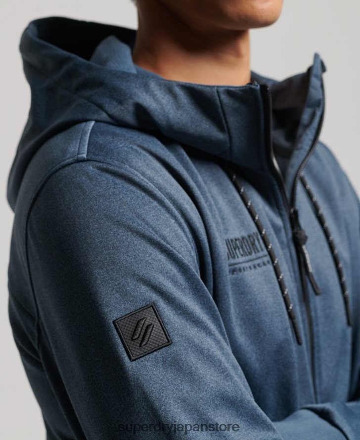 ハイテクソフトシェルトラックジャケット 男性 Superdry 衣類 海軍 2J62PZ4777