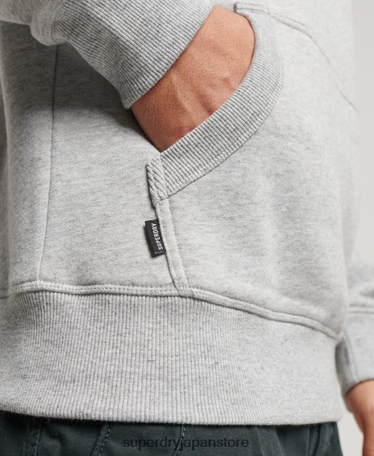 ヴィンテージロゴ刺繍パーカー 男性 Superdry 衣類 グレー 2J62PZ477