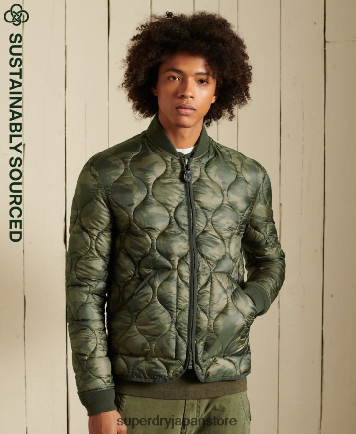 ライナーボンバージャケット 男性 Superdry 衣類 緑 2J62PZ4785