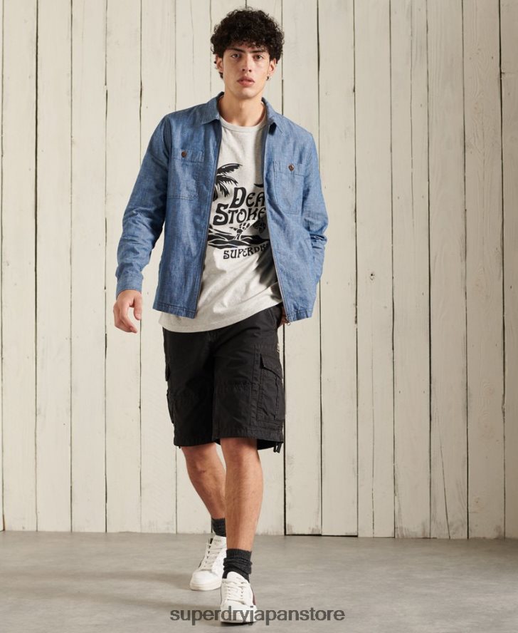 ショアブレイクオーバーシャ​​ツ 男性 Superdry 衣類 青 2J62PZ4786