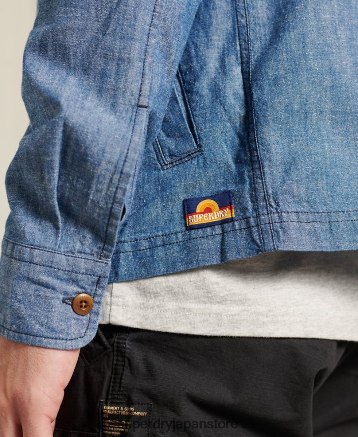 ショアブレイクオーバーシャ​​ツ 男性 Superdry 衣類 青 2J62PZ4786