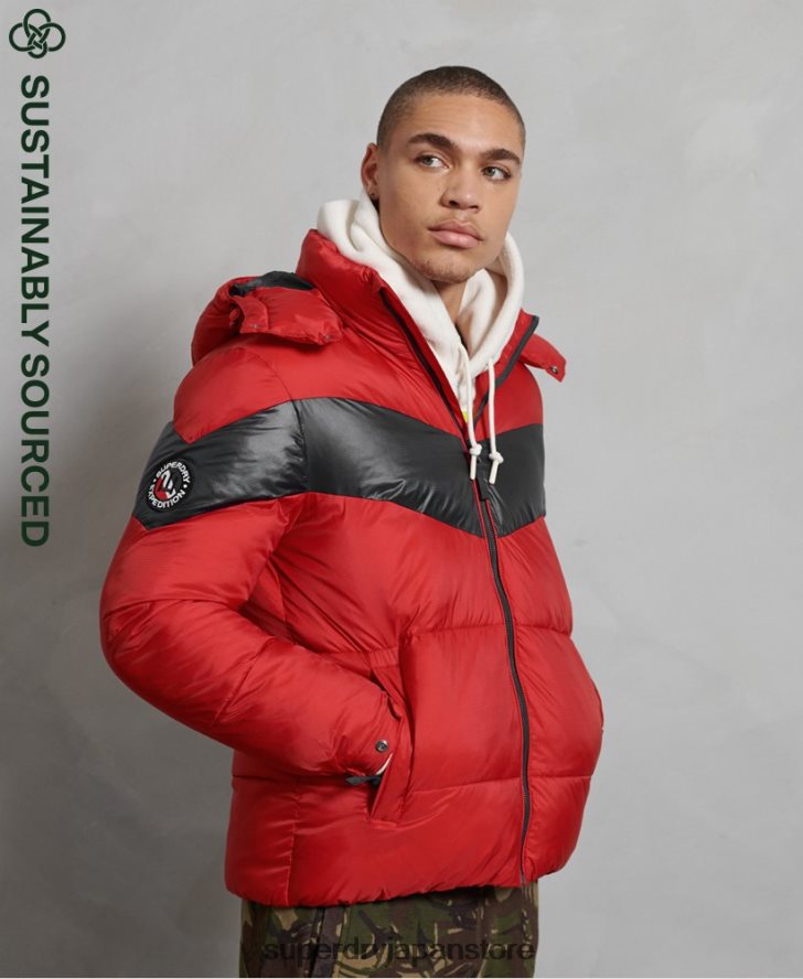 ストラタスパッド入りジャケット 男性 Superdry 衣類 赤 2J62PZ4789