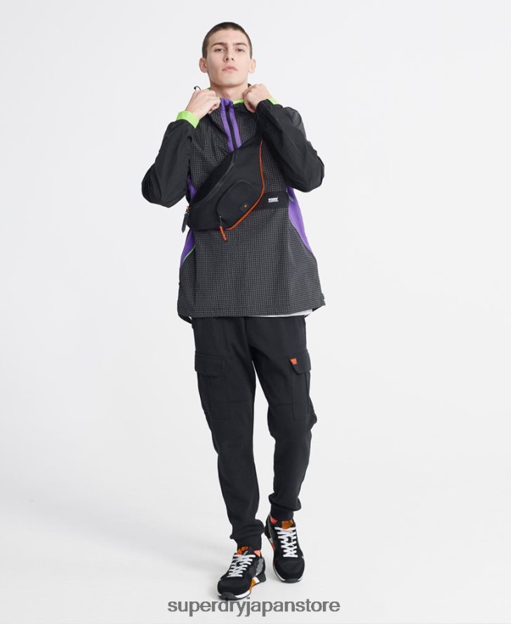 シティネオンオーバーヘッドカグール 男性 Superdry 衣類 黒 2J62PZ4792
