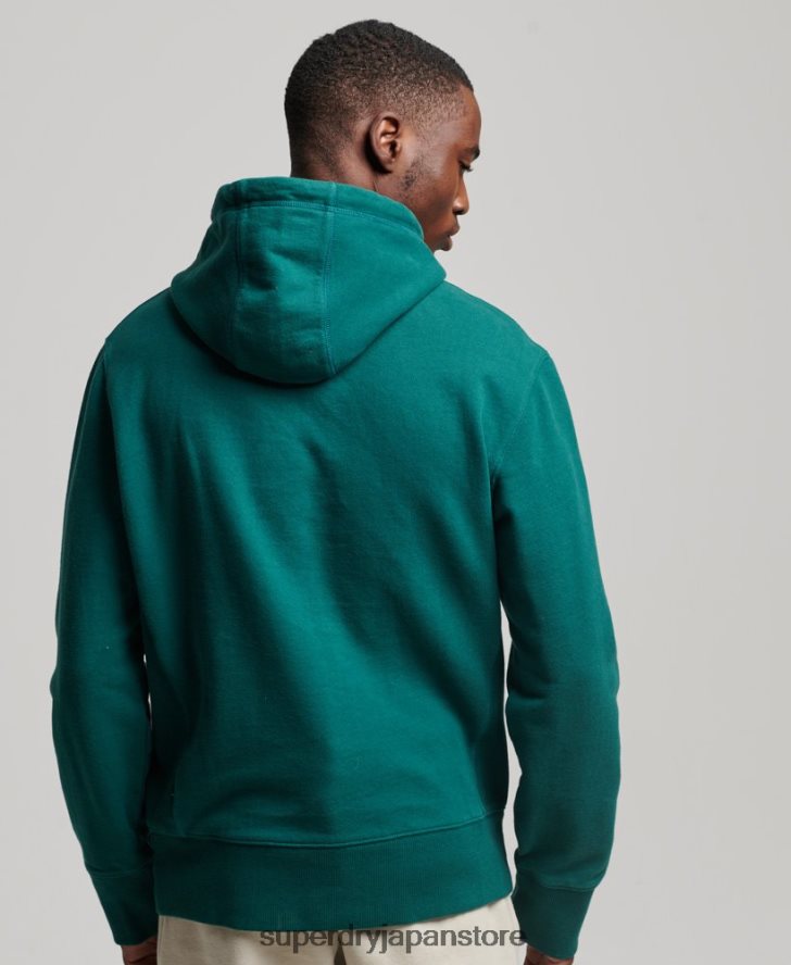 コードサープラスロゴパーカー 男性 Superdry 衣類 緑 2J62PZ482