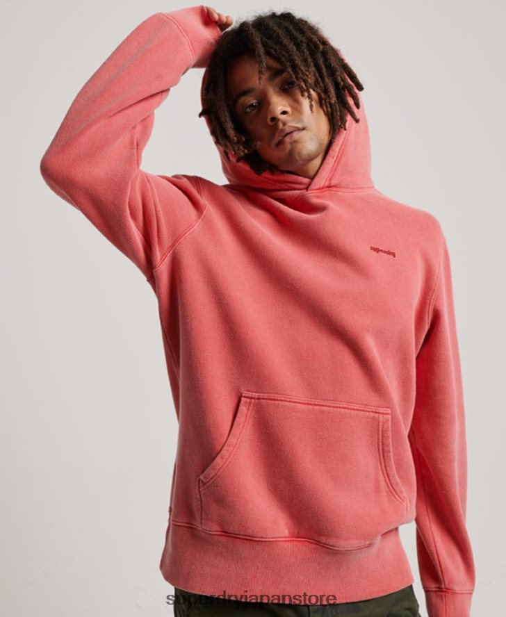 ヴィンテージウォッシュパーカー 男性 Superdry 衣類 赤 2J62PZ483