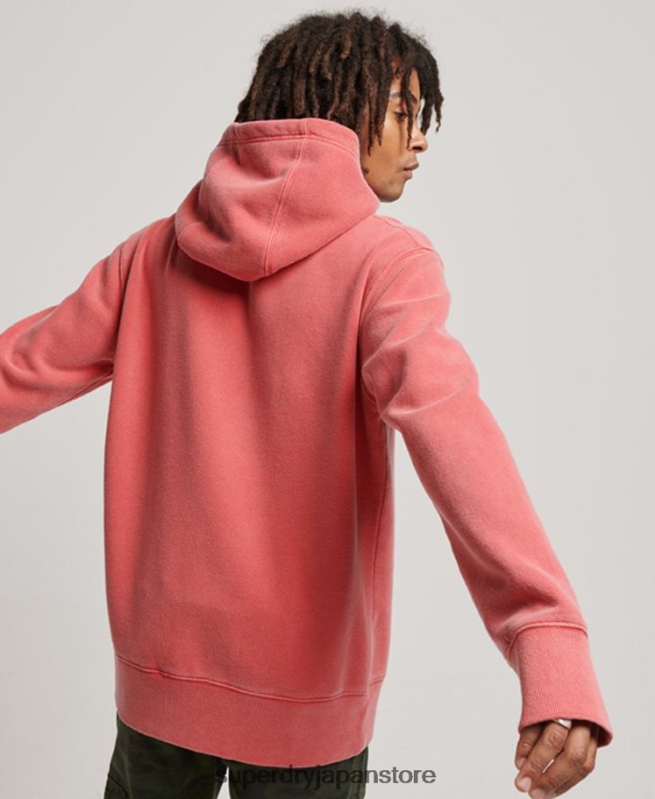 ヴィンテージウォッシュパーカー 男性 Superdry 衣類 赤 2J62PZ483
