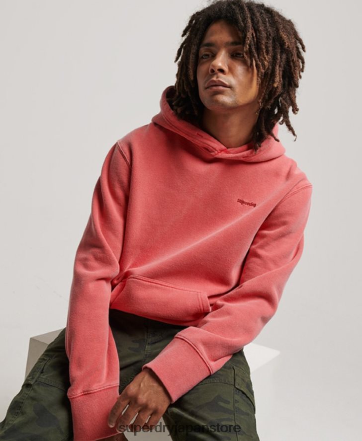 ヴィンテージウォッシュパーカー 男性 Superdry 衣類 赤 2J62PZ483