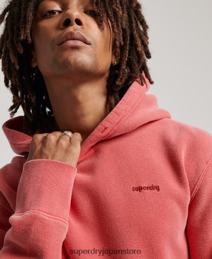 ヴィンテージウォッシュパーカー 男性 Superdry 衣類 赤 2J62PZ483