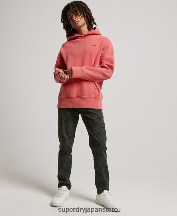 ヴィンテージウォッシュパーカー 男性 Superdry 衣類 赤 2J62PZ483