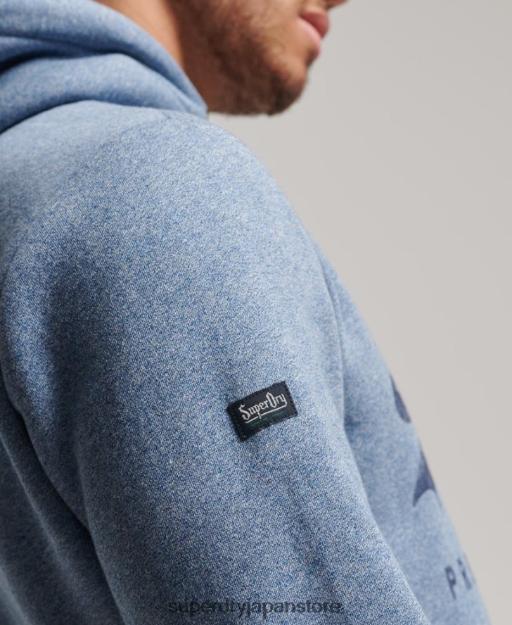 ヴィンテージロゴアメリカーナパーカー 男性 Superdry 衣類 ライトブルー 2J62PZ488