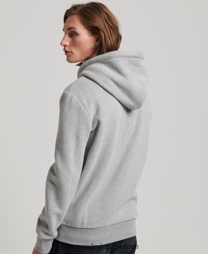 ヴィンテージロゴネオンジップパーカー 男性 Superdry 衣類 グレー 2J62PZ489
