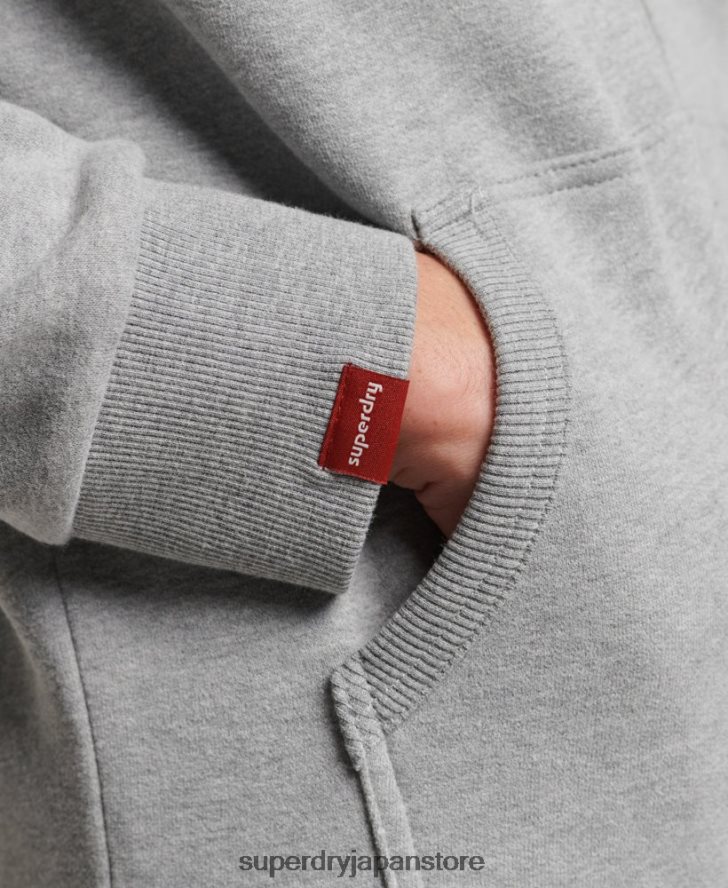 ヴィンテージロゴネオンジップパーカー 男性 Superdry 衣類 グレー 2J62PZ489