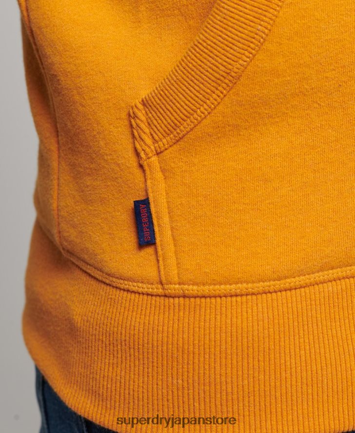 ヴィンテージロゴ刺繍ベースボールジップパーカー 男性 Superdry 衣類 金 2J62PZ490