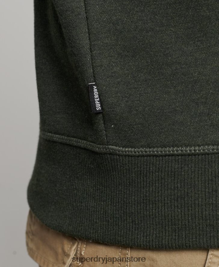 ヴィンテージロゴ刺繍クルースウェットシャツ 男性 Superdry 衣類 緑 2J62PZ491
