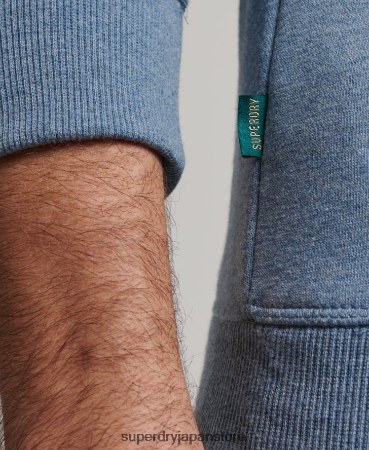ヴィンテージロゴ刺繍クルースウェットシャツ 男性 Superdry 衣類 ライトブルー 2J62PZ496