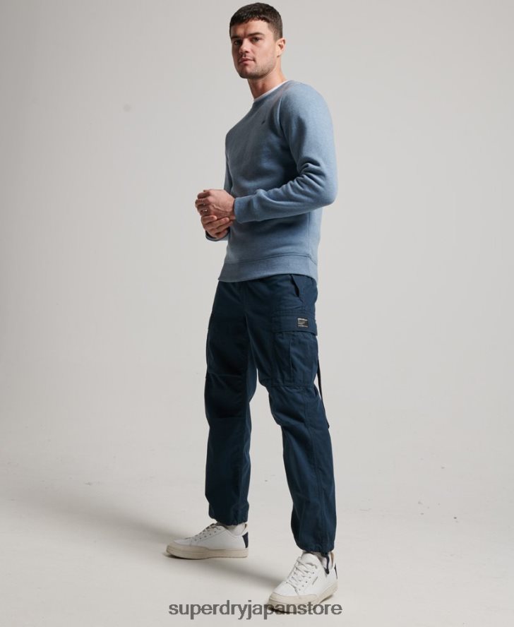 ヴィンテージロゴ刺繍クルースウェットシャツ 男性 Superdry 衣類 ライトブルー 2J62PZ496
