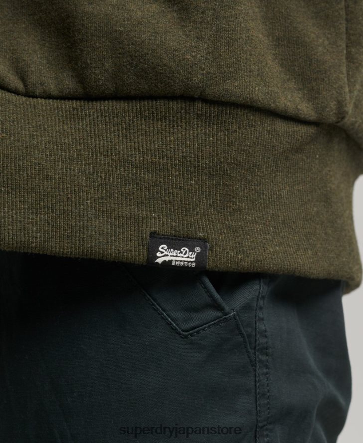 エッセンシャルボーグ裏地付きジップパーカー 男性 Superdry 衣類 カーキ 2J62PZ4990