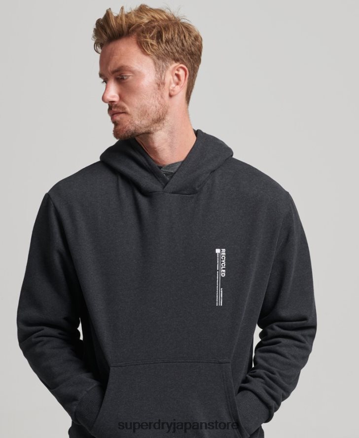 リサイクルマイクロサイドパーカー 男性 Superdry 衣類 黒 2J62PZ4991