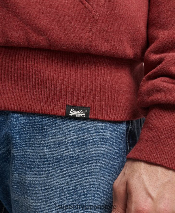 エッセンシャルボーグ裏地付きジップパーカー 男性 Superdry 衣類 赤 2J62PZ4992