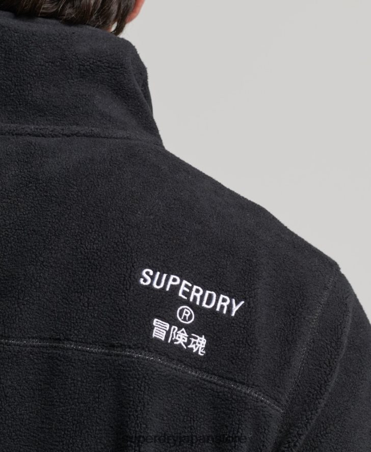 ロゴ フリース トラック ジップ ジャケット 男性 Superdry 衣類 黒 2J62PZ4996