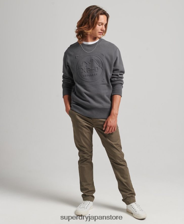 エクスペディション ルーズ クルー スウェットシャツ 男性 Superdry 衣類 濃い灰色 2J62PZ5000