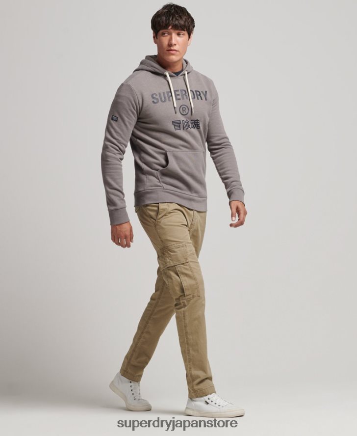 法人ロゴマールパーカー 男性 Superdry 衣類 グレー 2J62PZ5004