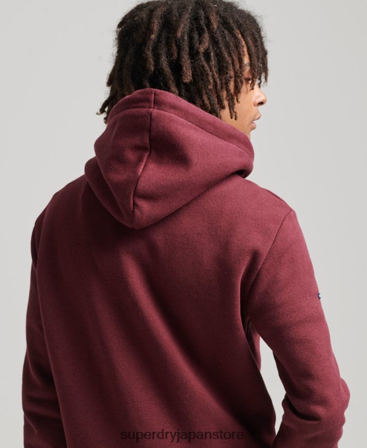 ヴィンテージ コア ロゴ アウトドア パーカー 男性 Superdry 衣類 赤 2J62PZ5009