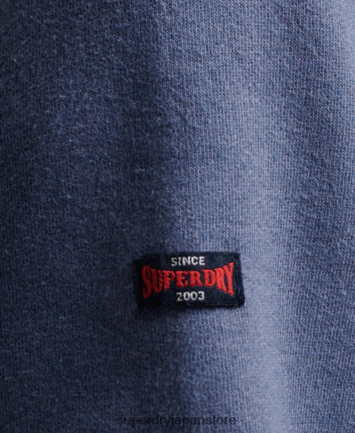 ヴィンテージロゴマールパーカー 男性 Superdry 衣類 青 2J62PZ500