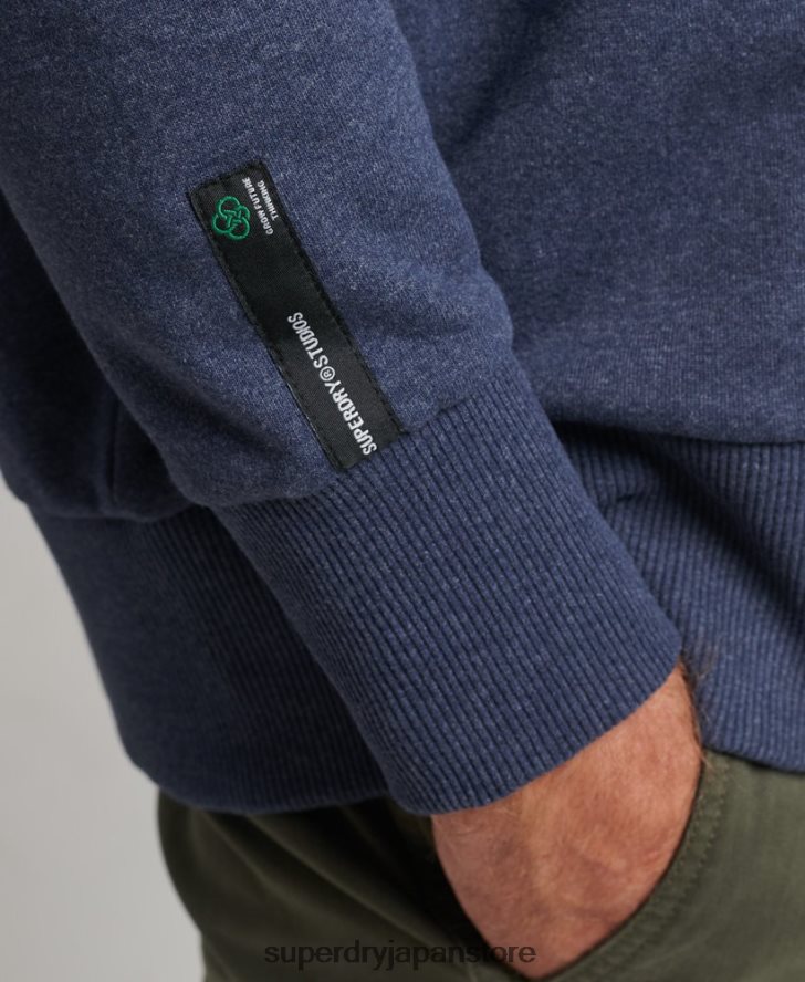 リサイクルシティクルースウェットシャツ 男性 Superdry 衣類 青 2J62PZ5011