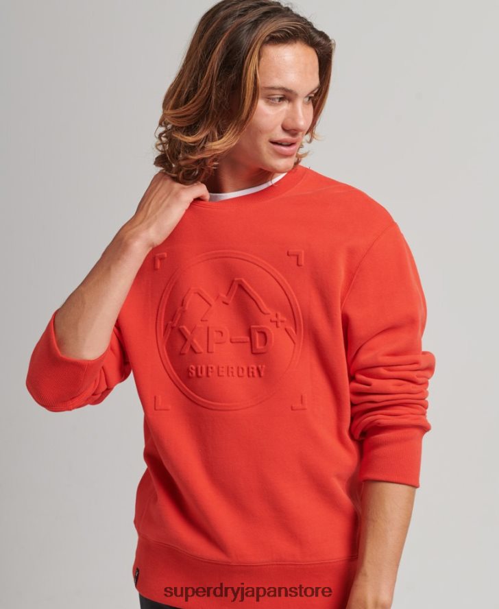 エクスペディション ルーズ クルー スウェットシャツ 男性 Superdry 衣類 赤 2J62PZ5013