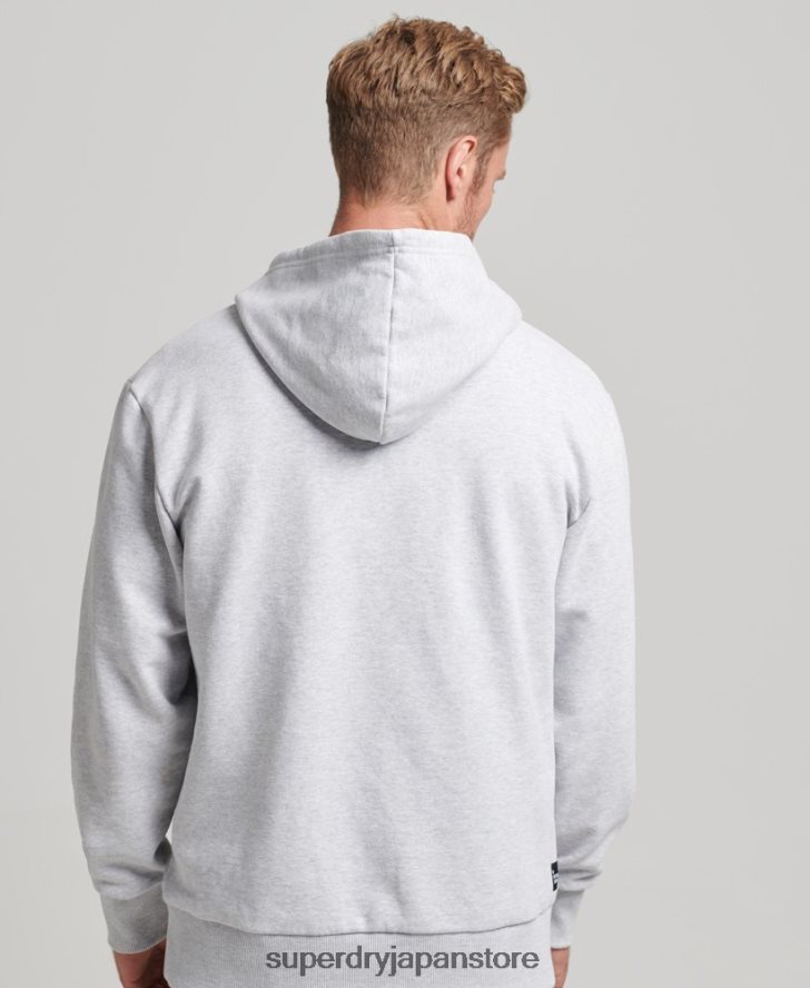 リサイクルマイクロサイドパーカー 男性 Superdry 衣類 ライトグレー 2J62PZ5014