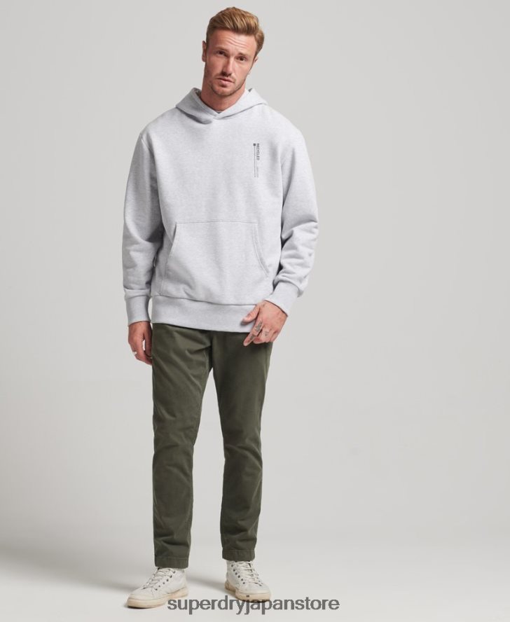 リサイクルマイクロサイドパーカー 男性 Superdry 衣類 ライトグレー 2J62PZ5014