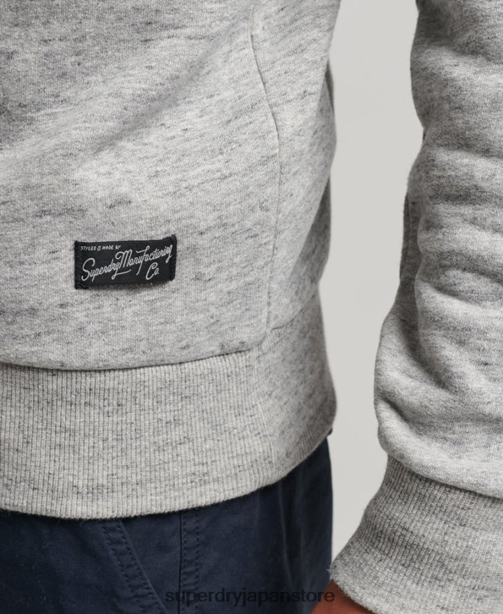 ヴィンテージ ダウンタウン スクリプト クルー スウェットシャツ 男性 Superdry 衣類 グレー 2J62PZ5019