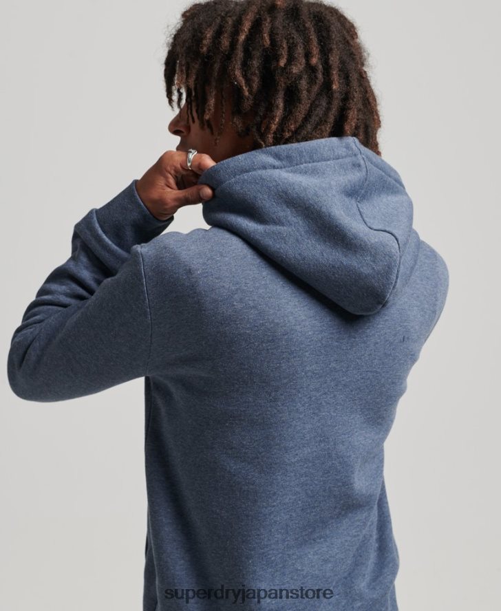 ヴィンテージロゴインタレストパーカー 男性 Superdry 衣類 海軍 2J62PZ5023