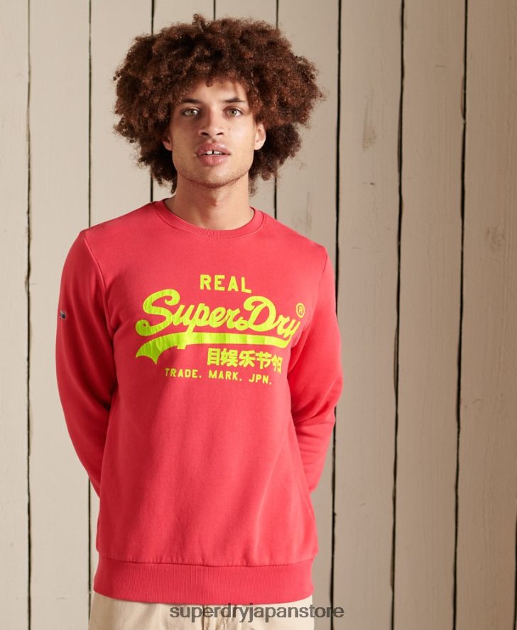 ヴィンテージロゴアメリカンクラシックスウェットシャツ 男性 Superdry 衣類 赤 2J62PZ5029