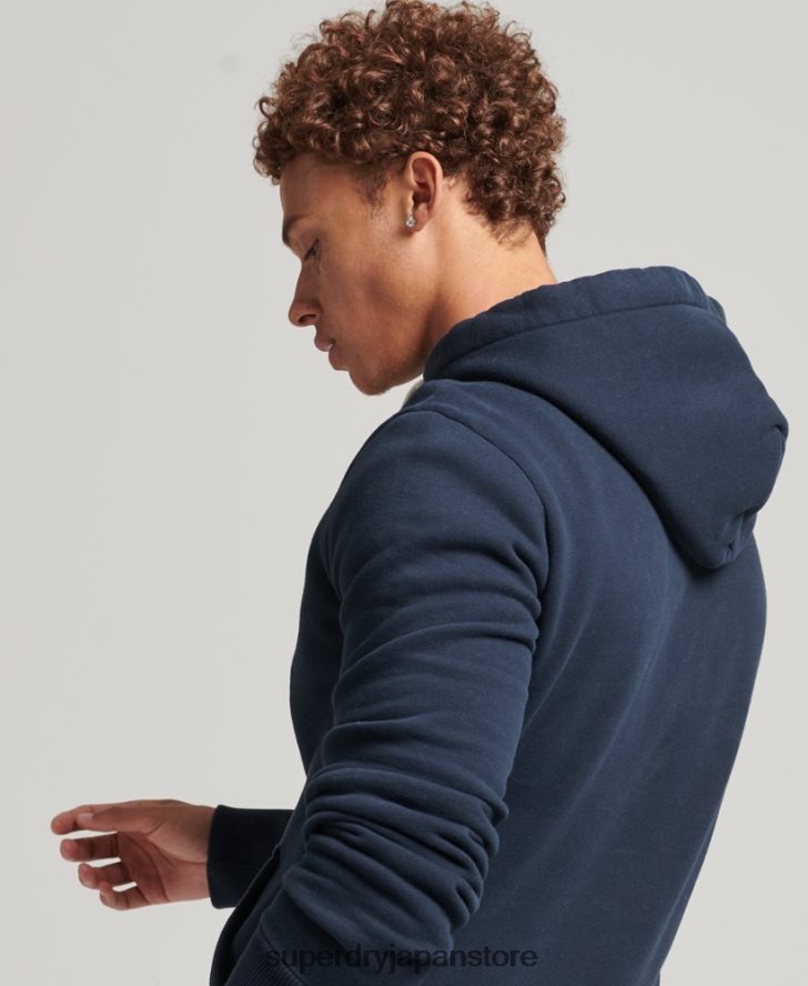 ヴィンテージロゴソーダポップパーカー 男性 Superdry 衣類 海軍 2J62PZ5035