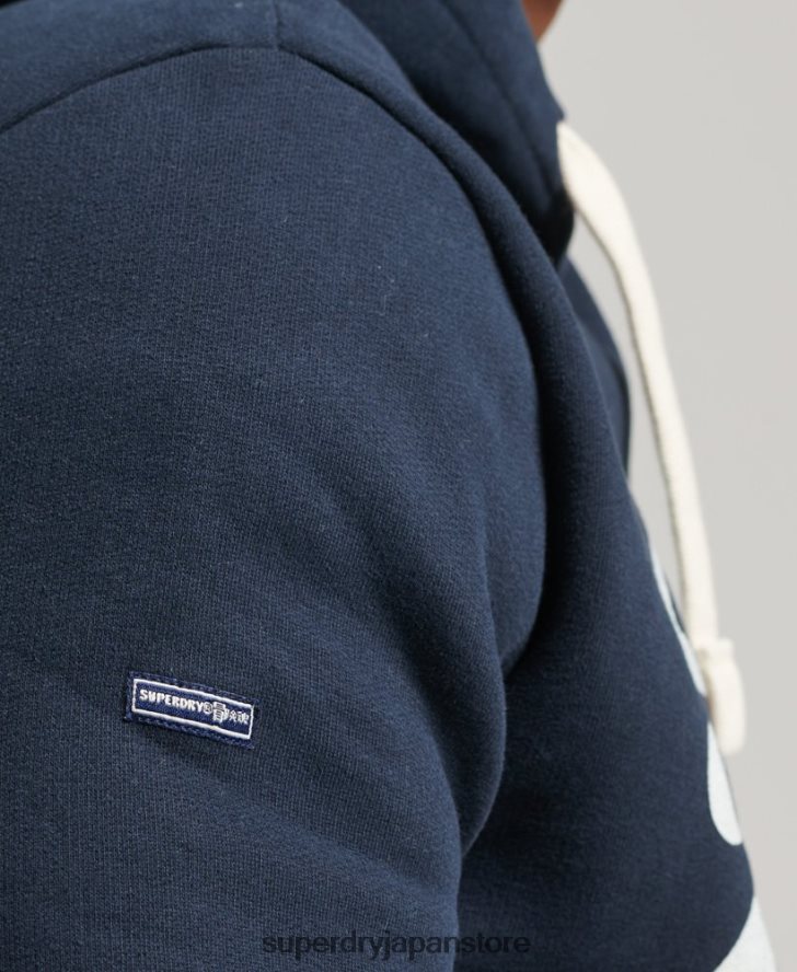 ヴィンテージロゴソーダポップパーカー 男性 Superdry 衣類 海軍 2J62PZ5035