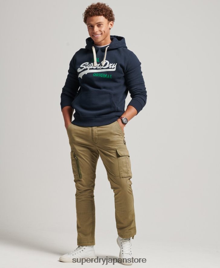 ヴィンテージロゴソーダポップパーカー 男性 Superdry 衣類 海軍 2J62PZ5035