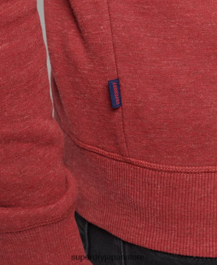 オーガニックコットン エッセンシャル ロゴ クルー スウェットシャツ 男性 Superdry 衣類 赤 2J62PZ5037