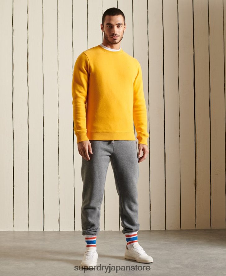 オーガニックコットン ヴィンテージロゴ クルースウェットシャツ 男性 Superdry 衣類 黄色 2J62PZ5046