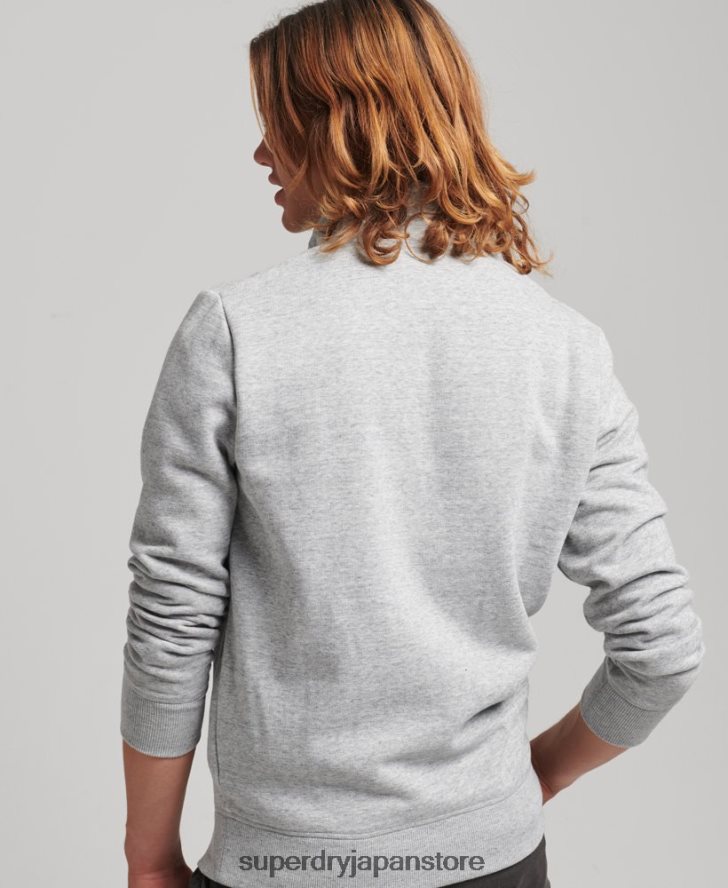 オーガニックコットン エッセンシャル ロゴ ハーフジップ スウェットシャツ 男性 Superdry 衣類 グレー 2J62PZ5048