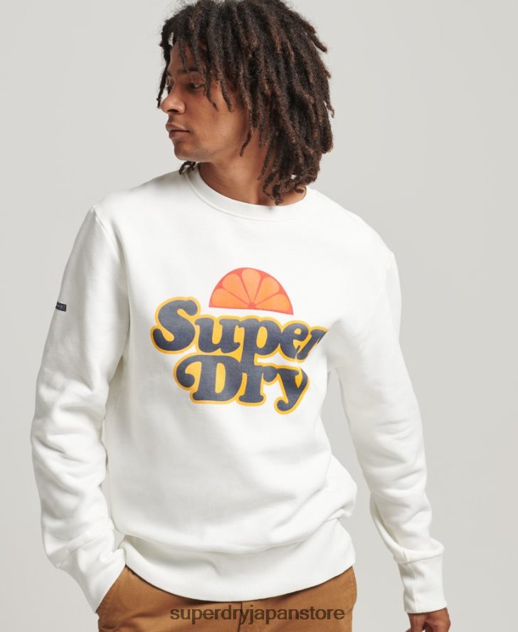クーパーノスタルジアクルースウェットシャツ 男性 Superdry 衣類 クリーム 2J62PZ5051