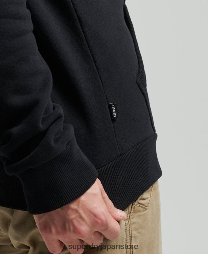 ヴィンテージコアロゴクラシックジップパーカー 男性 Superdry 衣類 黒 2J62PZ5053