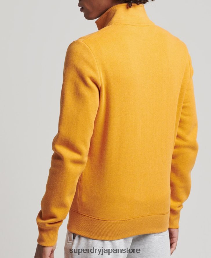 オーガニックコットン ヴィンテージロゴ ジップトラックトップ 男性 Superdry 衣類 黄色 2J62PZ5054