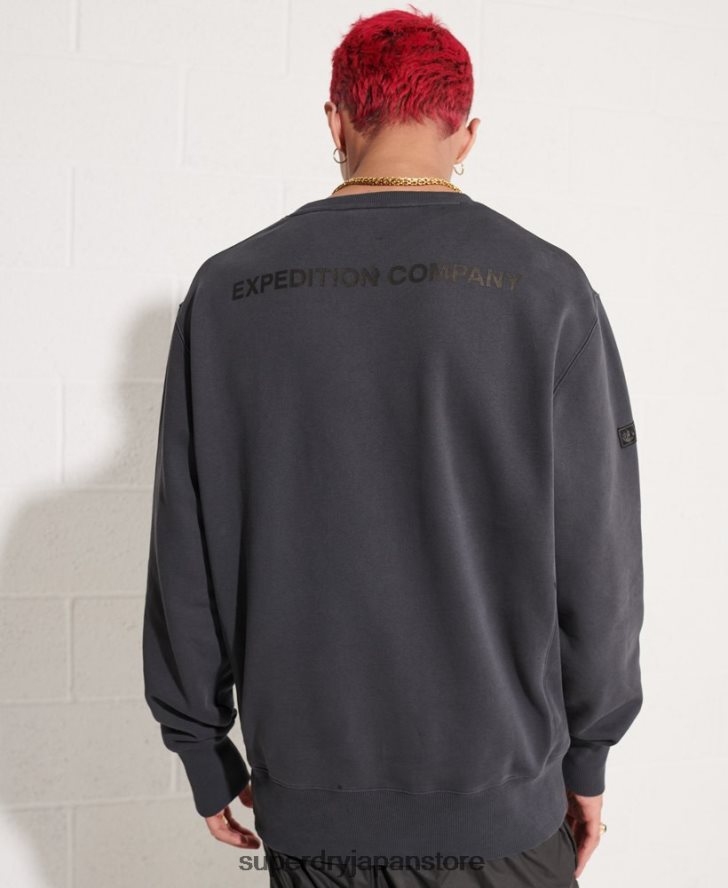 エクスペディション グラフィック クルー スウェットシャツ 男性 Superdry 衣類 黒 2J62PZ5057